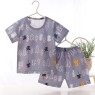 New children's breathable 100%cotton short-sleeved suit Air-conditioned clothing baby summer clothes  