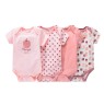 Summer baby short-sleeved climbing suit 0-1 years old male and female baby cute fart four-piece suit