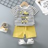 Wholesale cotton cartoon home wear kids clothing Plain kids jogging suit summer Kids pajama short sleeve suit