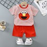 Wholesale cotton cartoon home wear kids clothing Plain kids jogging suit summer Kids pajama short sleeve suit