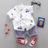 Summer Kids Boutique Outfits Fashion Cotton Short Sleeve Clothes Baby Cotton Clothes Clothing Bag  Pullover Set Unisex OEM