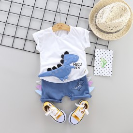 Boys summer suits 1-4 years old baby handsome summer clothes for children with short sleeves