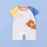 Infant jumpsuit summer combed cotton printed baby romper light and breathable boys and girls baby short-sleeved kimono