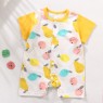 Baby onesie summer thin style boneless newborn open crotch Ha yi baby clothes short sleeved cotton crawling suit