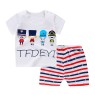 2023 Summer children clothes set 100% cotton short sleeve 2pcs baby clothes set 