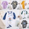 New baby conjoined spring and autumn newborn baby long -sleeved climbing boys, girls, pajamas