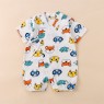 Infant jumpsuit summer combed cotton printed baby romper light and breathable boys and girls baby short-sleeved kimono