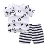 2023 Summer children clothes set 100% cotton short sleeve 2pcs baby clothes set 