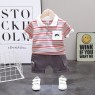 Baby summer suit  boys children children short-sleeved thin cotton lapel shirt