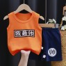 Cheap kids summer vest shorts suit Children's vest suit cotton girls summer clothes summer boys two-piece 