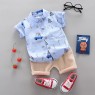 Summer Kids Boutique Outfits Fashion Cotton Short Sleeve Clothes Baby Cotton Clothes Clothing Bag  Pullover Set Unisex OEM