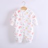 Cotton printing baby long-sleeved romper baby warm home clothes