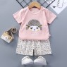 Leisure Summer Wear Lovely Printed 100% Cotton Sleeping Wear Children Clothes