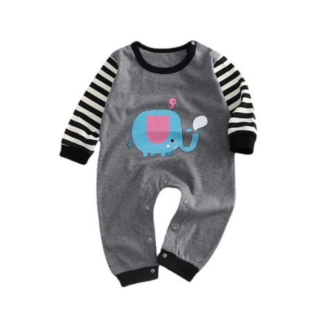 New baby conjoined spring and autumn newborn baby long -sleeved climbing boys, girls, pajamas