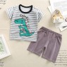 New style  direct sales 2023  children's short-sleeved suit pure cotton cartoon style children clothes