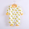 Cotton printing baby long-sleeved romper baby warm home clothes