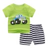 2023 Summer children clothes set 100% cotton short sleeve 2pcs baby clothes set 