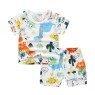 New children's breathable 100%cotton short-sleeved suit Air-conditioned clothing baby summer clothes  