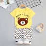 Summer Kids'  Cotton Cartoon Sakura Short Sleeve T-shirt Set