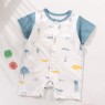 Baby onesie summer thin style boneless newborn open crotch Ha yi baby clothes short sleeved cotton crawling suit