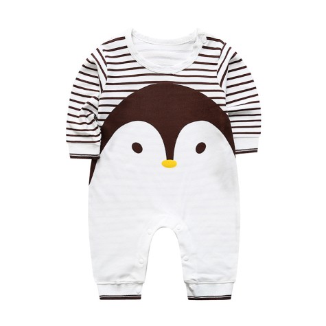 Pure cotton long-sleeved print newborn jumpsuit for children's rompers sleepsuit