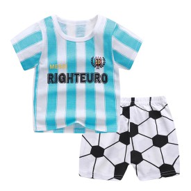 2023 Summer children clothes set 100% cotton short sleeve 2pcs baby clothes set 