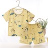 New children's breathable 100%cotton short-sleeved suit Air-conditioned clothing baby summer clothes  