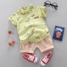 Summer Kids Boutique Outfits Fashion Cotton Short Sleeve Clothes Baby Cotton Clothes Clothing Bag  Pullover Set Unisex OEM