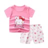 2023 Summer children clothes set 100% cotton short sleeve 2pcs baby clothes set 