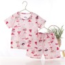 New children's breathable 100%cotton short-sleeved suit Air-conditioned clothing baby summer clothes  