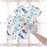 2023 new children's breathable cotton short-sleeved suit Air-conditioned clothing baby summer clothes set