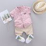 Summer Kids Boutique Outfits Fashion Cotton Short Sleeve Clothes Baby Cotton Clothes Clothing Bag  Pullover Set Unisex OEM