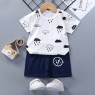 Wholesale pajamas Boys Summer Clothing Set  Short Sleeve Top T-Shirt and Pants Shorts 2PCS Set for Boy