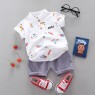 Summer Kids Boutique Outfits Fashion Cotton Short Sleeve Clothes Baby Cotton Clothes Clothing Bag  Pullover Set Unisex OEM