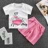 New style  direct sales 2023  children's short-sleeved suit pure cotton cartoon style children clothes