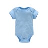 Baby plain romper newborn clothes 0-2 years old solid color jumpsuit male and female baby short climbing summer