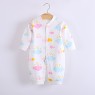 Cotton printing baby long-sleeved romper baby warm home clothes