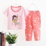 new children's breathable 100%cotton short-sleeved suit Air-conditioned clothing baby summer clothes