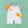 Infant jumpsuit summer combed cotton printed baby romper light and breathable boys and girls baby short-sleeved kimono