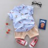 Summer Kids Boutique Outfits Fashion Cotton Short Sleeve Clothes Baby Cotton Clothes Clothing Bag  Pullover Set Unisex OEM