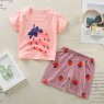 New style  direct sales 2023  children's short-sleeved suit pure cotton cartoon style children clothes