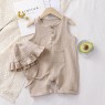 Baby clothes summer boys and girls baby double-layer gauze one-piece children's sleeveless vest romper romper