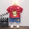 Summer children's baby short-sleeved suit boys two-piece sportswear