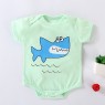 Baby bag fart jacket summer new newborn cotton cartoon short sleeve Hayi baby one-piece triangle climbing suit