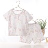 New children's breathable 100%cotton short-sleeved suit Air-conditioned clothing baby summer clothes  