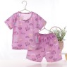 New children's breathable 100%cotton short-sleeved suit Air-conditioned clothing baby summer clothes  