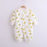 Cotton printing baby long-sleeved romper baby warm home clothes