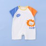 Infant jumpsuit summer combed cotton printed baby romper light and breathable boys and girls baby short-sleeved kimono