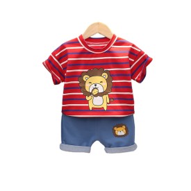 Summer children's baby short-sleeved suit boys two-piece sportswear