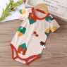 Baby cotton jumpsuit spring and summer baby triangle romper newborn romper short-sleeved bag fart clothes